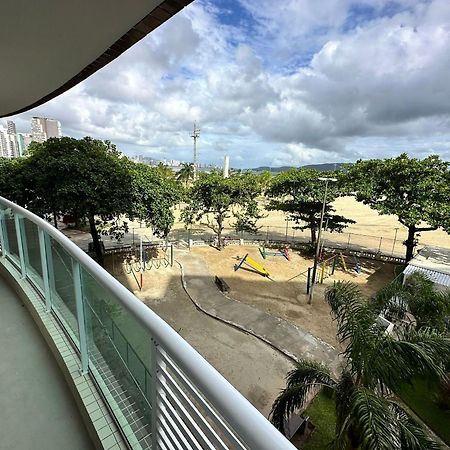 Апартаменты Ap Pe Na Areia Vista Parcial Mar Сантос Экстерьер фото
